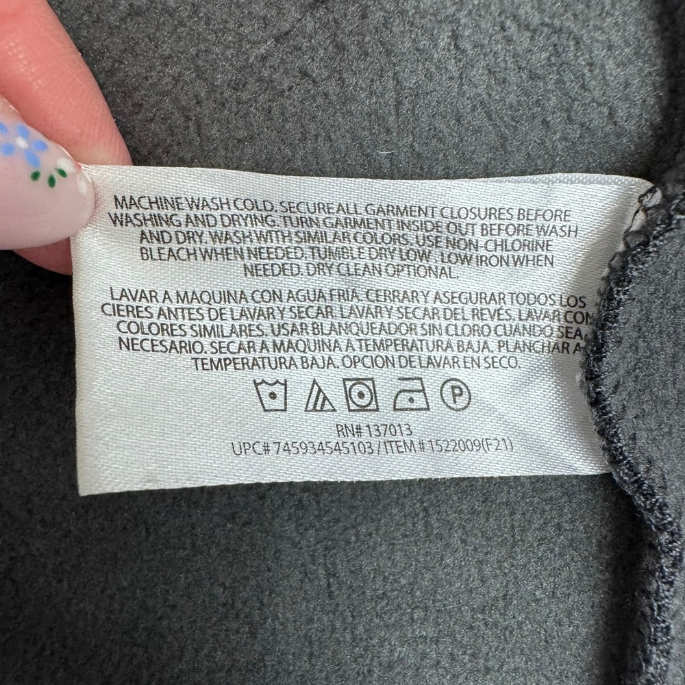 Orvis Mens Full Zip Fleece Jacket Charcoal Gray Heather Black Contrast L 1522009 - Picture 5 of 6